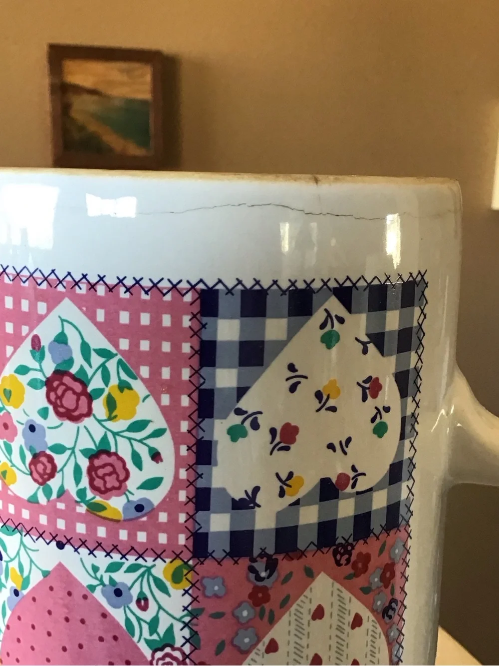Vintage 1980s Y2K Hearts Delight Ceramic Pitcher
